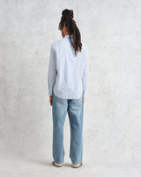 wax london Shelly - Blue Organic Cotton Stripe Shirt