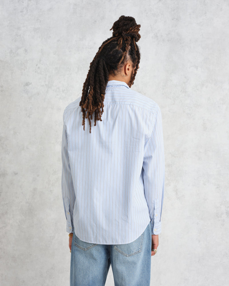 wax london Shelly - Blue Organic Cotton Stripe Shirt