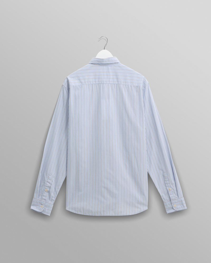 wax london Shelly - Blue Organic Cotton Stripe Shirt