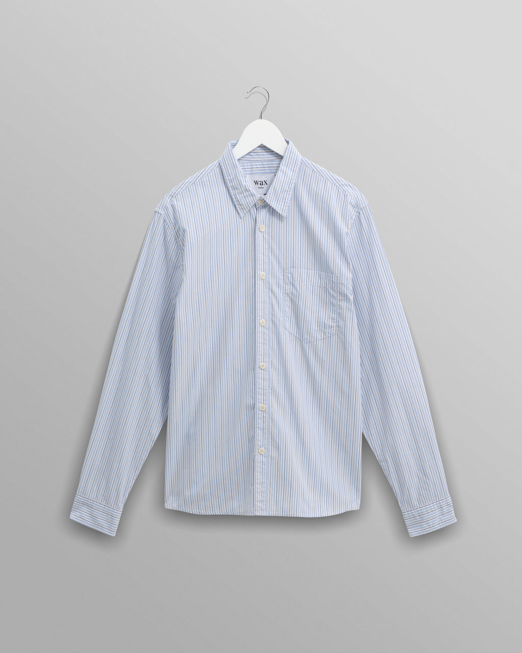 Shelly - Blue Organic Cotton Stripe Shirt