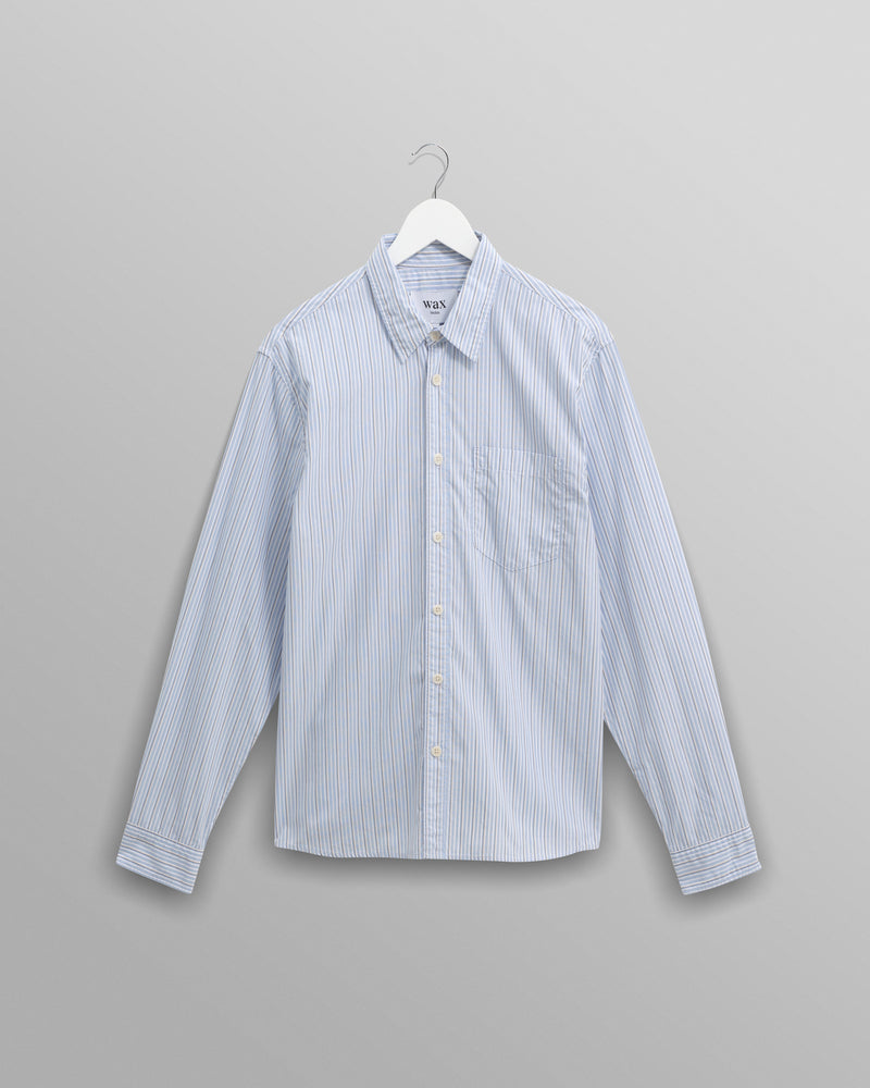 wax london Shelly - Blue Organic Cotton Stripe Shirt