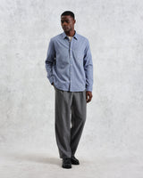 wax london Shelly - Blue Plain Weave Shirt