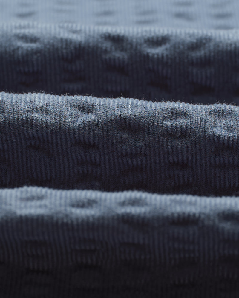 wax london men's Shelly - Blue Seersucker Corduroy Shirt