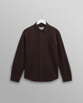 Shelly - Dark Brown Seersucker Corduroy Shirt