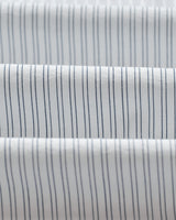 wax london men's Shelly - Ecru And Blue Fine Stripe Poplin Shirt
