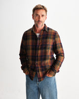 wax london men's Shelly - Multicolour Check Flannel Shirt