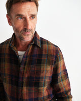 wax london men's Shelly - Multicolour Check Flannel Shirt