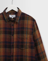 wax london men's Shelly - Multicolour Check Flannel Shirt