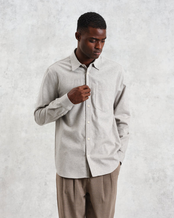 wax london Shelly - Natural Plain Weave Shirt