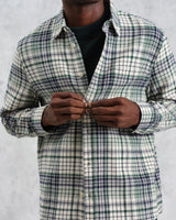 wax london Shelly - Navy/Green Flannel Shirt