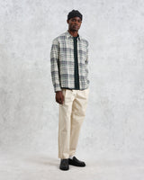 wax london Shelly - Navy/Green Flannel Shirt