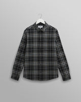 wax london men's Shelly - Navy And Multicolour Seersucker Flannel Shirt