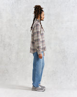 wax london Shelly - Navy/Red Flannel Shirt