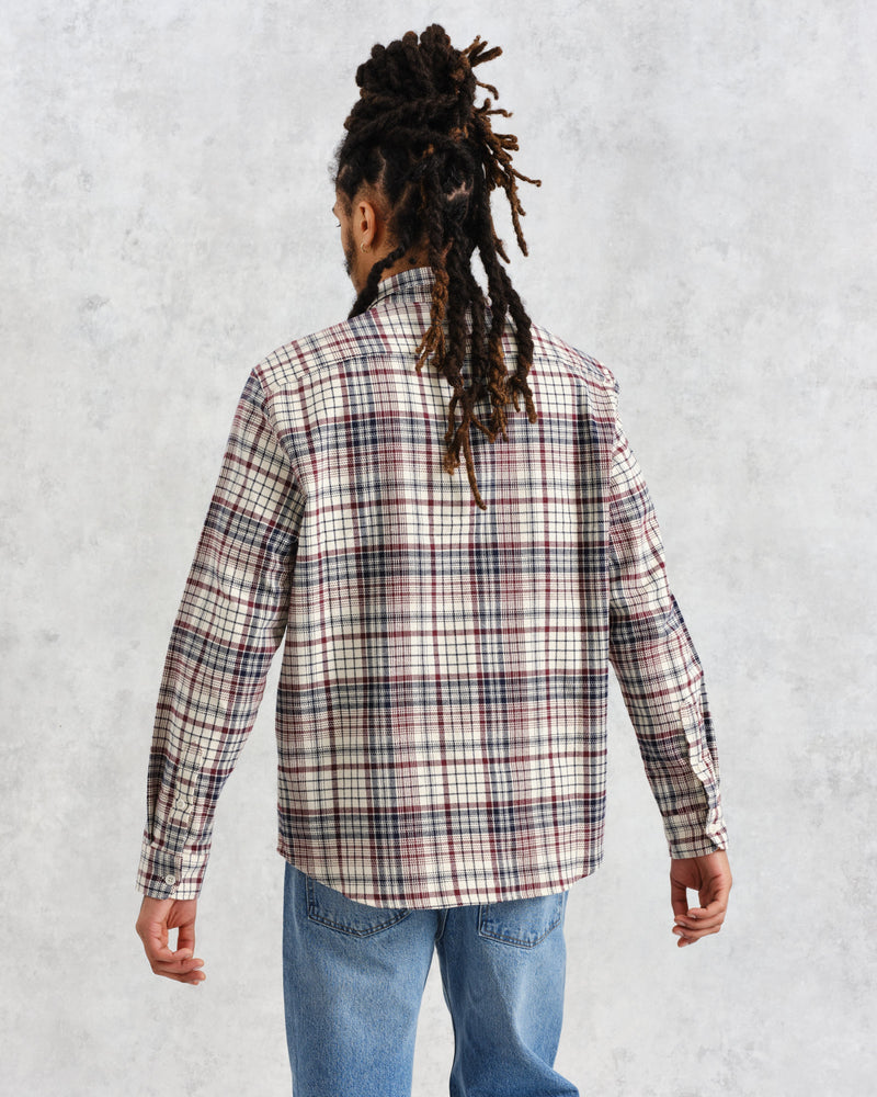 wax london Shelly - Navy/Red Flannel Shirt