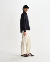 wax london men's Shelly - Navy Seersucker Corduroy Shirt