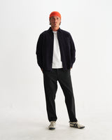 wax london men's Shelly - Navy Seersucker Corduroy Shirt