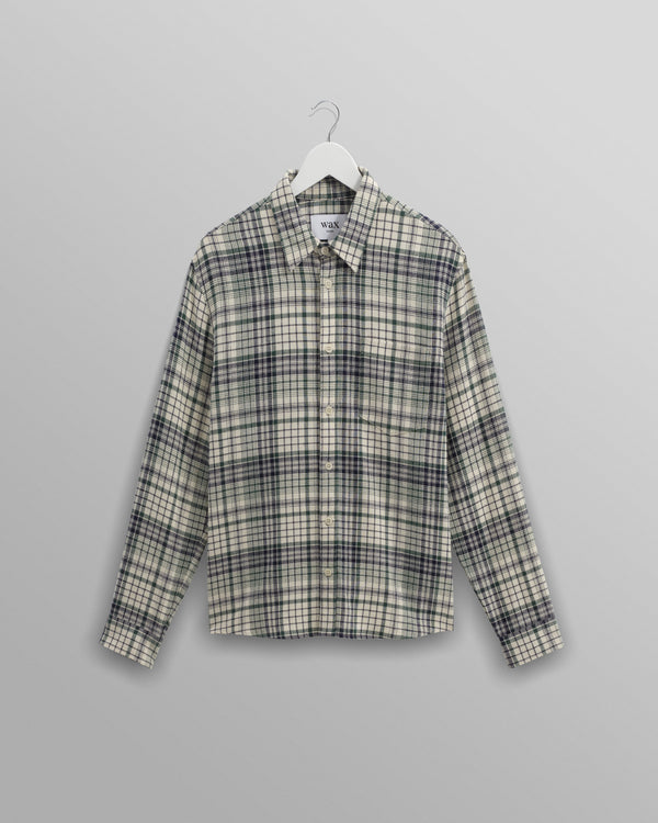 wax london Shelly - Navy/Green Flannel Shirt