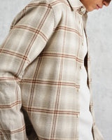 wax london Shelly - Sage And Ecru Ombre Flannel Shirt