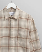 wax london Shelly - Sage And Ecru Ombre Flannel Shirt