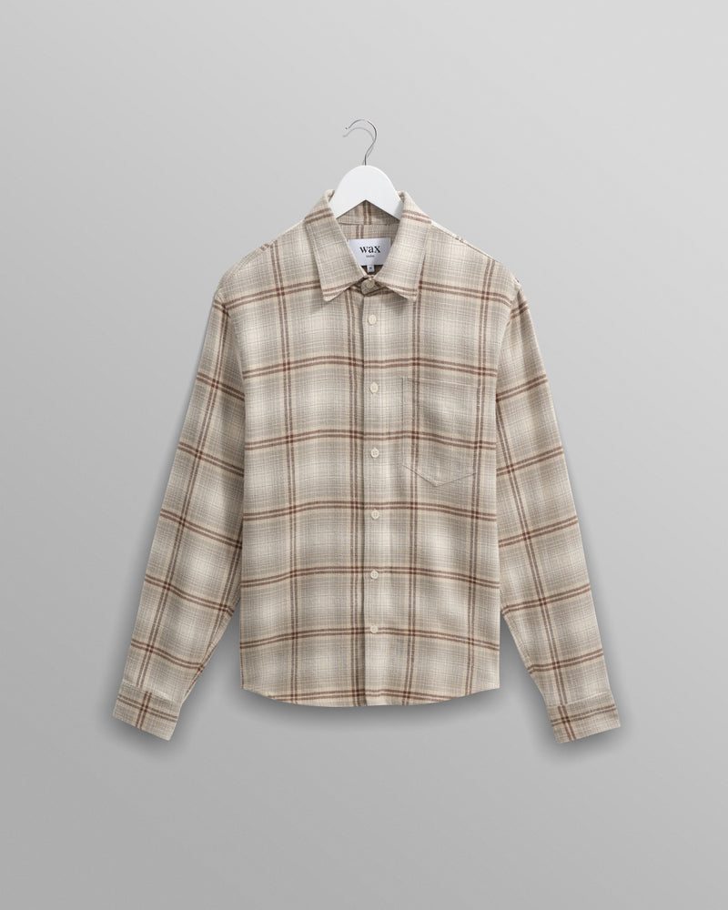 wax london Shelly - Sage And Ecru Ombre Flannel Shirt