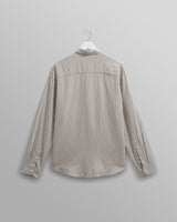 wax london men's Shelly - Sage Viscose Stripe Shirt