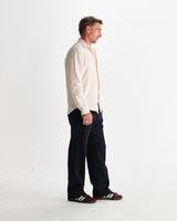 wax london men's Shelly - Stone Seersucker Corduroy Shirt