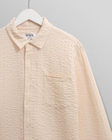 wax london men's Shelly - Stone Seersucker Corduroy Shirt