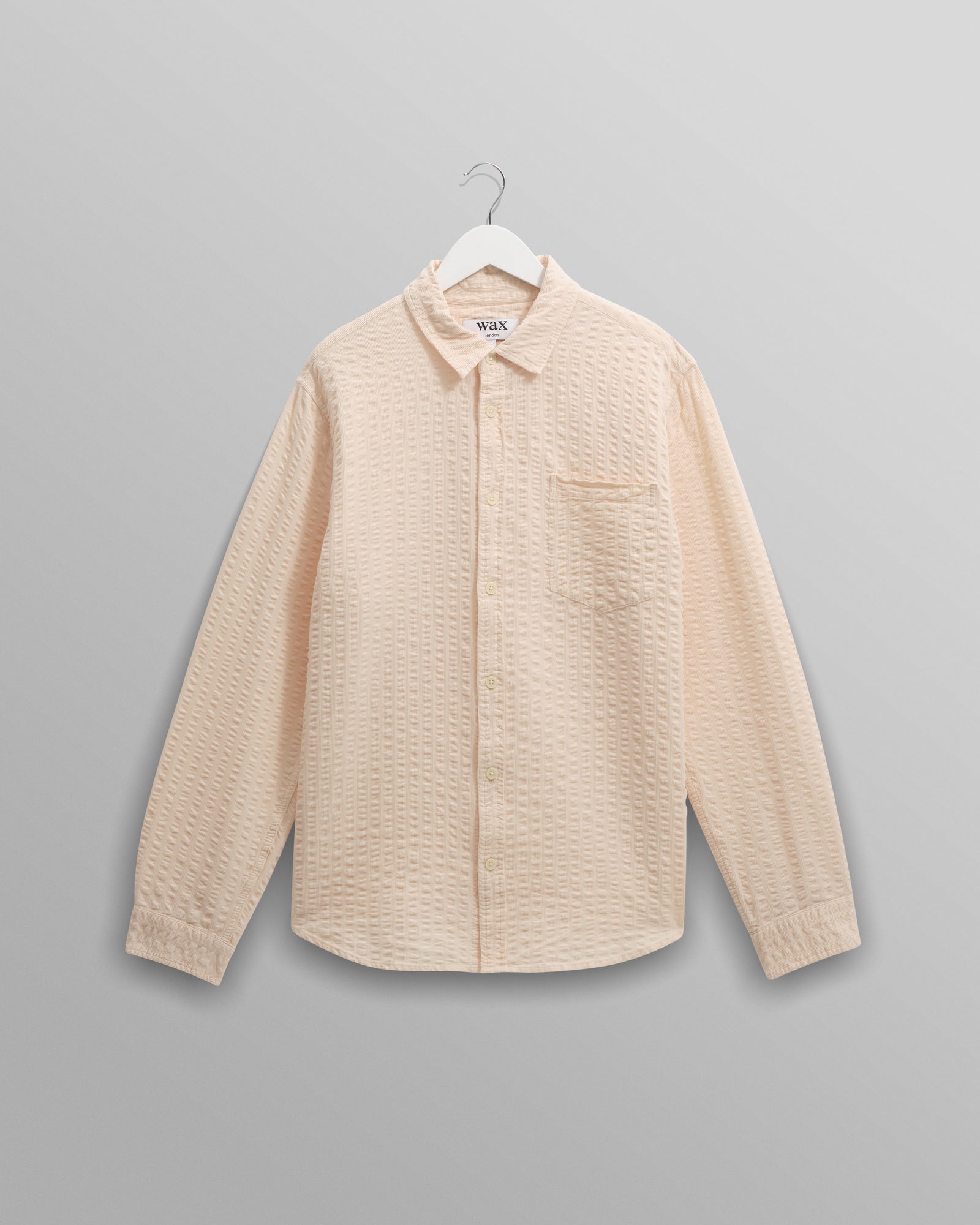 Men's Stone Seersucker Corduroy Shirt | Wax London