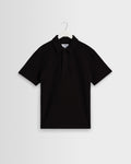 Shore - Black Textured Short-Sleeve Polo Shirt