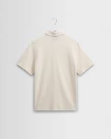 Shore - Ecru Textured Organic Cotton Polo Shirt