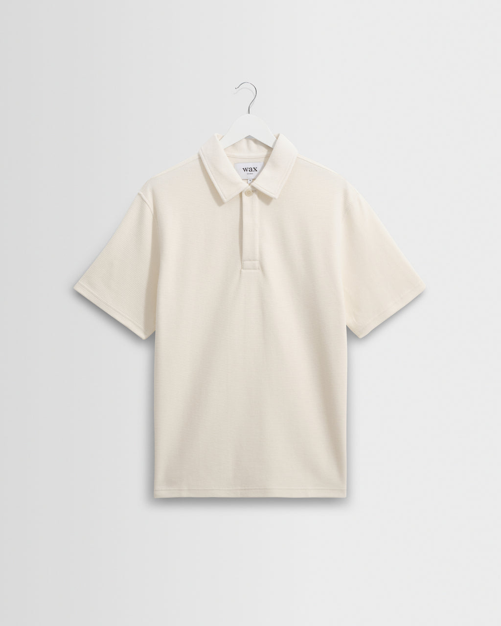 Shore Ecru Textured Organic Cotton Polo Shirt