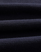 wax london men's Shore - Navy Textured Long-Sleeve Polo Shirt