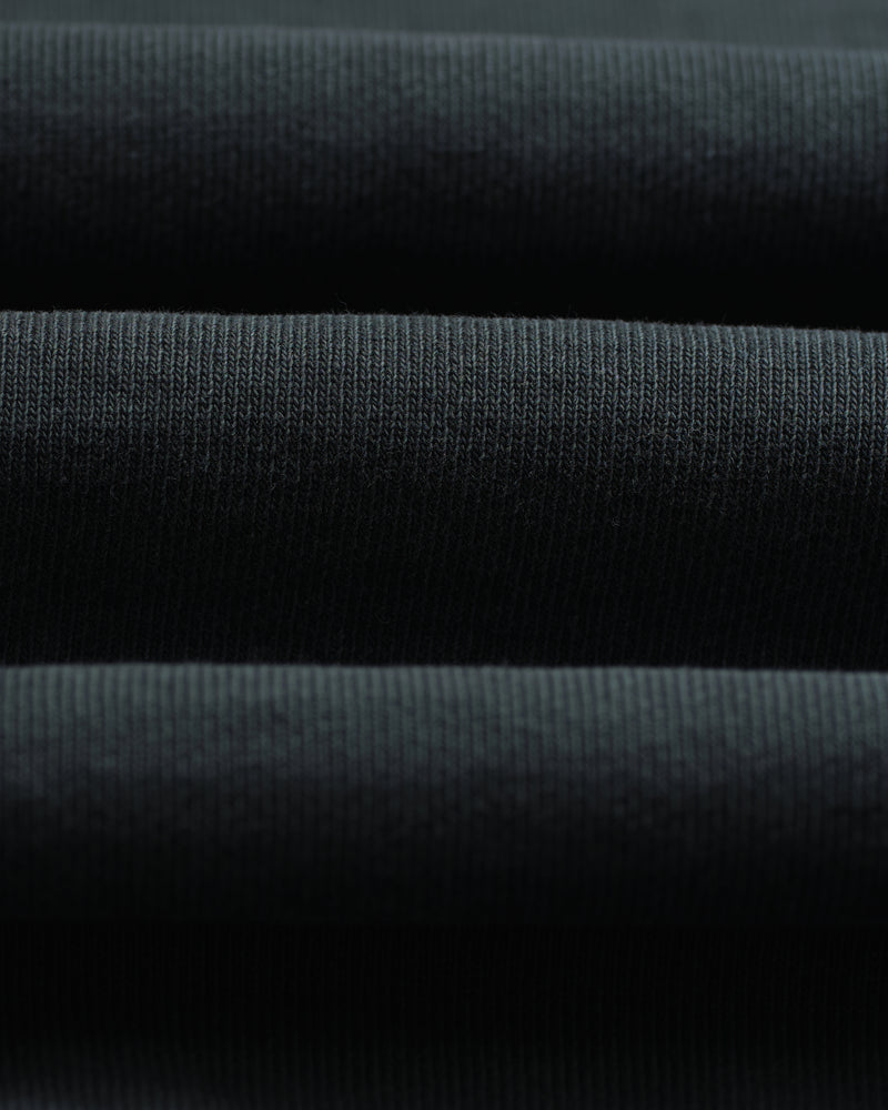wax london men's Sidney - Washed Black Brushed Organic Cotton Sweatshirt