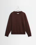 Sidney - Washed Brown Loopback Cotton Sweatshirt