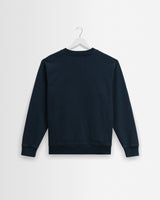 wax london men's Sidney - Washed Navy Brushed Cotton Sweatshirt
