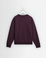 wax london men's Sidney - Washed Purple Loopback Cotton Sweatshirt