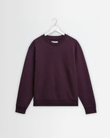 wax london men's Sidney - Washed Purple Loopback Cotton Sweatshirt