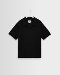 Siena - Black Boucle Knitted Polo Shirt