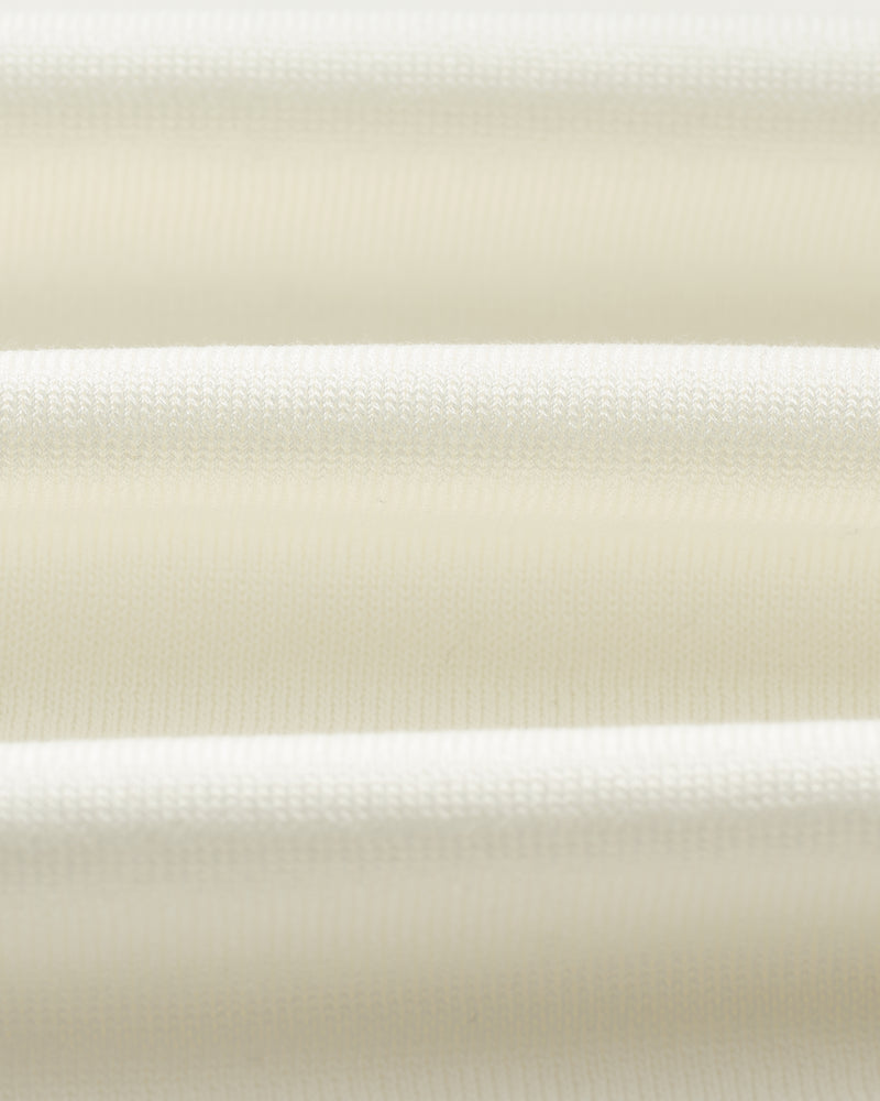 wax london men's Siena - Ecru Fine Gauge Cotton Polo