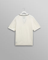 wax london men's Siena - Ecru Fine Gauge Cotton Polo