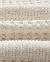 wax london men's Siena - Ecru Pointelle Knitted Polo