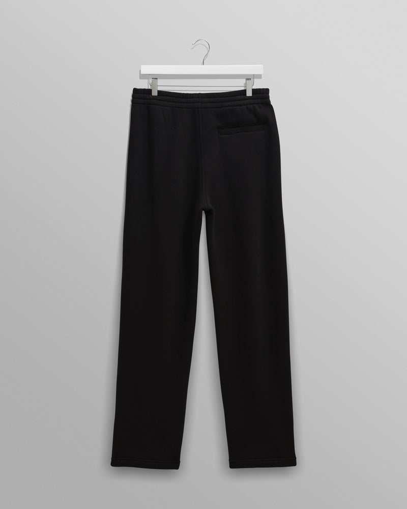 wax london men's Ska - Black Embroidered Logo Loopback Cotton Joggers