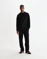 wax london men's Ska - Black Structured Waffle Joggers