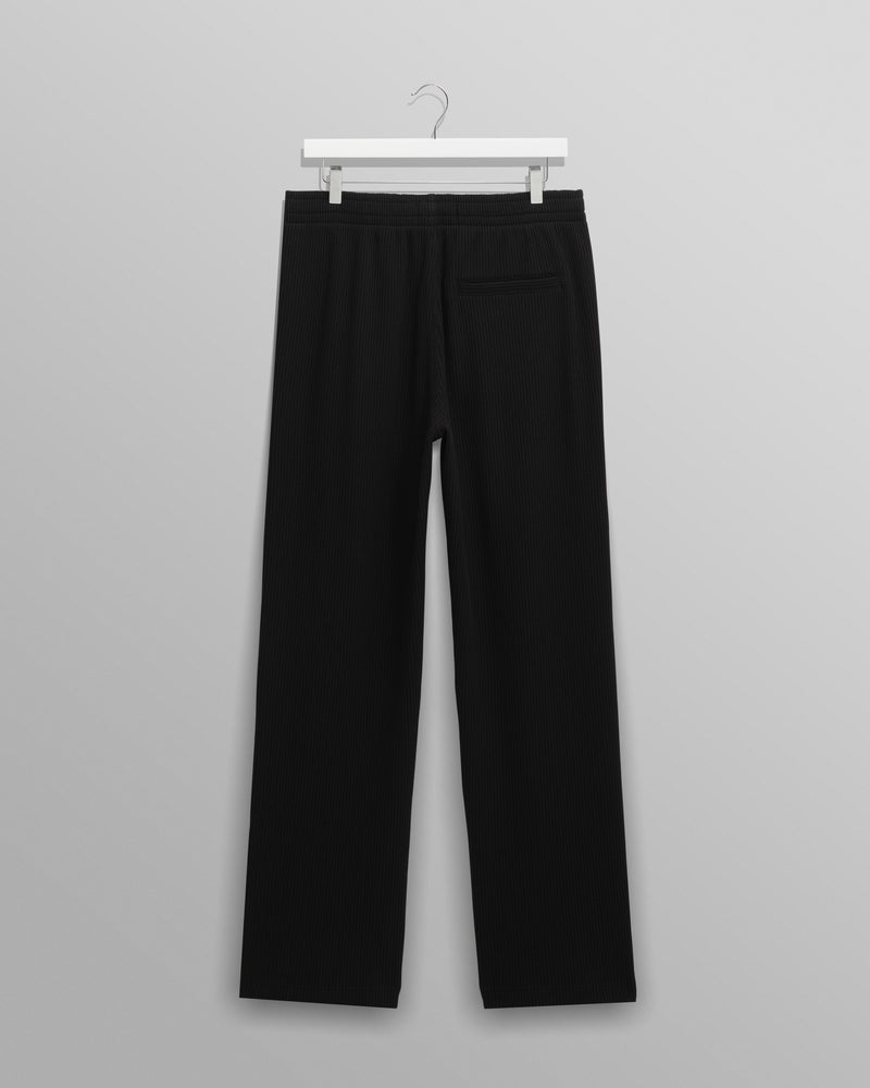 wax london men's Ska - Black Structured Waffle Joggers