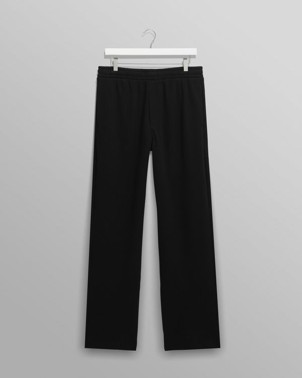 wax london men's Ska - Black Structured Waffle Joggers