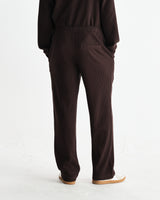 wax london men's Ska - Dark Brown Structured Waffle Joggers