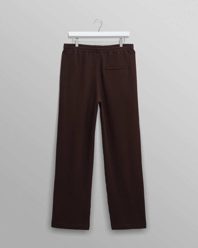 wax london men's Ska - Dark Brown Structured Waffle Joggers