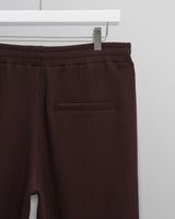 wax london men's Ska - Dark Brown Structured Waffle Joggers