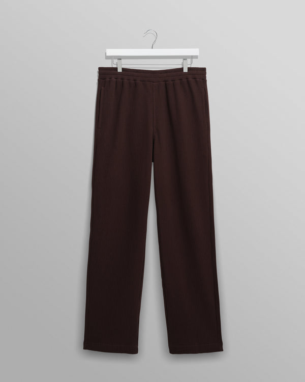 wax london men's Ska - Dark Brown Structured Waffle Joggers