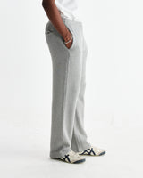 wax london men's Ska - Grey Embroidered Logo Loopback Cotton Joggers